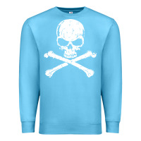 Ocean Blue pirates adults pirates skull crossbones beard Premium Sweatshirt - artisFamous