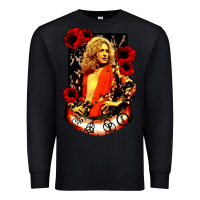 Black vintage image robert plant Premium Sweatshirt - artisFamous