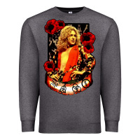 Charcoal Heather vintage image robert plant Premium Sweatshirt - artisFamous