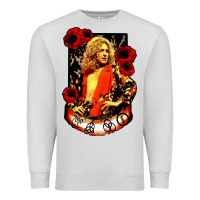 Dove Grey vintage image robert plant Premium Sweatshirt - artisFamous