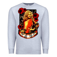 Heather Grey vintage image robert plant Premium Sweatshirt - artisFamous
