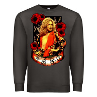Smoke vintage image robert plant Premium Sweatshirt - artisFamous