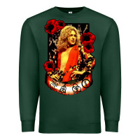 Sports Green vintage image robert plant Premium Sweatshirt - artisFamous