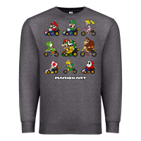 Charcoal Heather mariokart Premium Sweatshirt - artisFamous