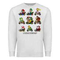 Oatmeal Heather mariokart Premium Sweatshirt - artisFamous