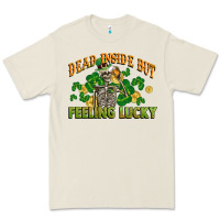 Bone Dead inside but feeling lucky St. Patrick's Day Premium Tee - CowGirlArtShop