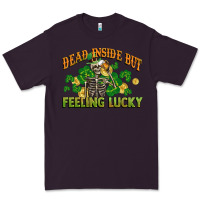 Plum Dead inside but feeling lucky St. Patrick's Day Premium Tee - CowGirlArtShop