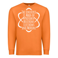 Carrot funny science geek universe is made of morons white Premium Sweatshirt - artisFamous