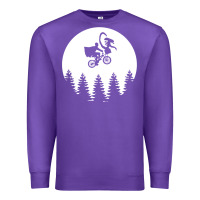 Purple xenomorph phone home funny Premium Sweatshirt - artisFamous