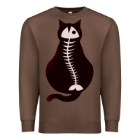 Chestnut Cat with Fish Bone Premium Sweatshirt - artisFamous