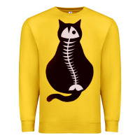 Lemon Cat with Fish Bone Premium Sweatshirt - artisFamous