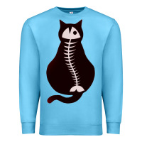 Cat With Fish Bone Premium Sweatshirt | Teevron