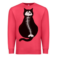 Cardinal Cat with Fish Bone Premium Sweatshirt - artisFamous