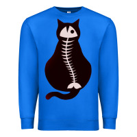 True Royal Cat with Fish Bone Premium Sweatshirt - artisFamous