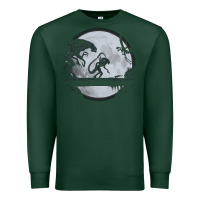 Sports Green alien mata Premium Sweatshirt - artisFamous
