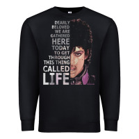 Black dearly beloved we are gathered here Premium Sweatshirt - artisFamous