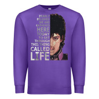 Purple dearly beloved we are gathered here Premium Sweatshirt - artisFamous