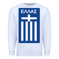 White greece national football Premium Sweatshirt - artisFamous