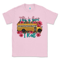 Bubblegum Pink this is how i roll school bus Classic Tee - Artiststas