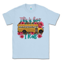 Dusty Blue this is how i roll school bus Classic Tee - Artiststas