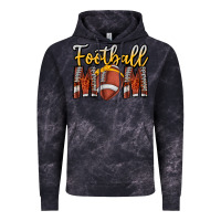 Cloud Black Football Mom Vintage Hoodie - CowhideDigitalArt