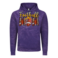 Cloud Purple Football Mom Vintage Hoodie - CowhideDigitalArt