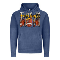 Vintage Denim Football Mom Vintage Hoodie - CowhideDigitalArt