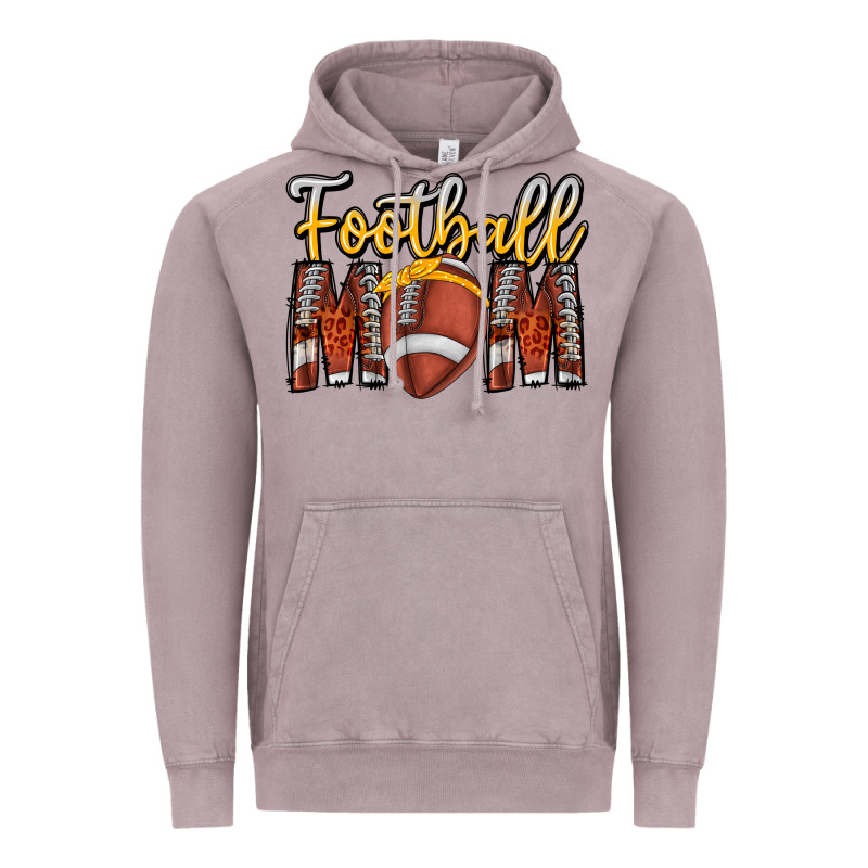 Football Mom Vintage Hoodie by CowhideDigitalArt | Teevron