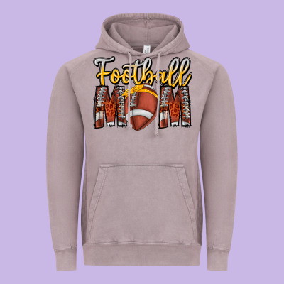 Football Mom Vintage Hoodie Designed By Cowhidedigitalart