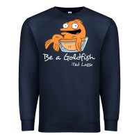 Navy be a goldfish ted losso Premium Sweatshirt - artisFamous