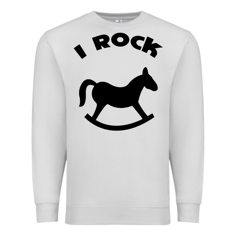 I Rock Funny Premium Sweatshirt by artisFamous | Teevron