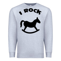 Heather Grey i rock funny Premium Sweatshirt - artisFamous