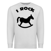 Dove Grey i rock funny Premium Sweatshirt - artisFamous