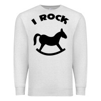 Oatmeal Heather i rock funny Premium Sweatshirt - artisFamous