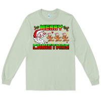 Matcha Merry Christmas Long Sleeve Tee - CowhideDigitalArt