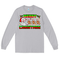 Moon Dust Merry Christmas Long Sleeve Tee - CowhideDigitalArt