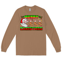 Toasted Coconut Merry Christmas Long Sleeve Tee - CowhideDigitalArt