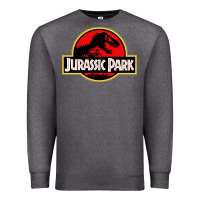 Charcoal Heather jurassicc park cartoon Premium Sweatshirt - artisFamous