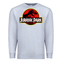 Heather Grey jurassicc park cartoon Premium Sweatshirt - artisFamous