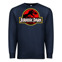 Navy jurassicc park cartoon Premium Sweatshirt - artisFamous