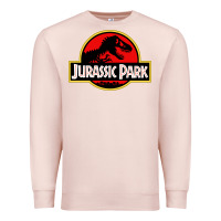 Pale Pink jurassicc park cartoon Premium Sweatshirt - artisFamous