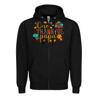 Black one thankful papa Zipper Hoodie - JahusDesignShop