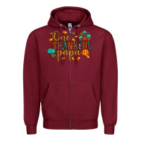Burgundy one thankful papa Zipper Hoodie - JahusDesignShop