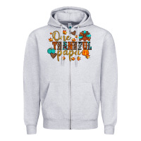 Heather Grey one thankful papa Zipper Hoodie - JahusDesignShop