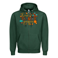 Sports Green one thankful papa Zipper Hoodie - JahusDesignShop