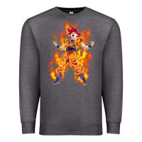 Charcoal Heather goku super sayan Premium Sweatshirt - artisFamous