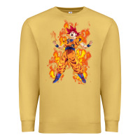 Antique Gold goku super sayan Premium Sweatshirt - artisFamous