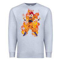 Heather Grey goku super sayan Premium Sweatshirt - artisFamous