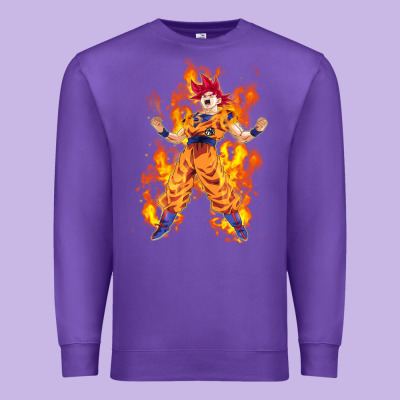 Goku Super Sayan Premium Sweatshirt Designed By Artisfamous