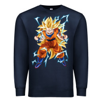 Navy super saiyan Premium Sweatshirt - artisFamous